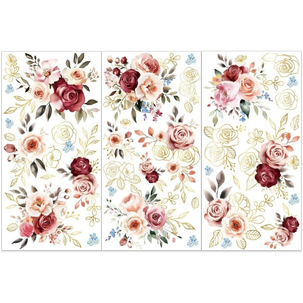 3pcs/Set Watercolor Roses Rub  - Embellishment Crafts recensie en prijs