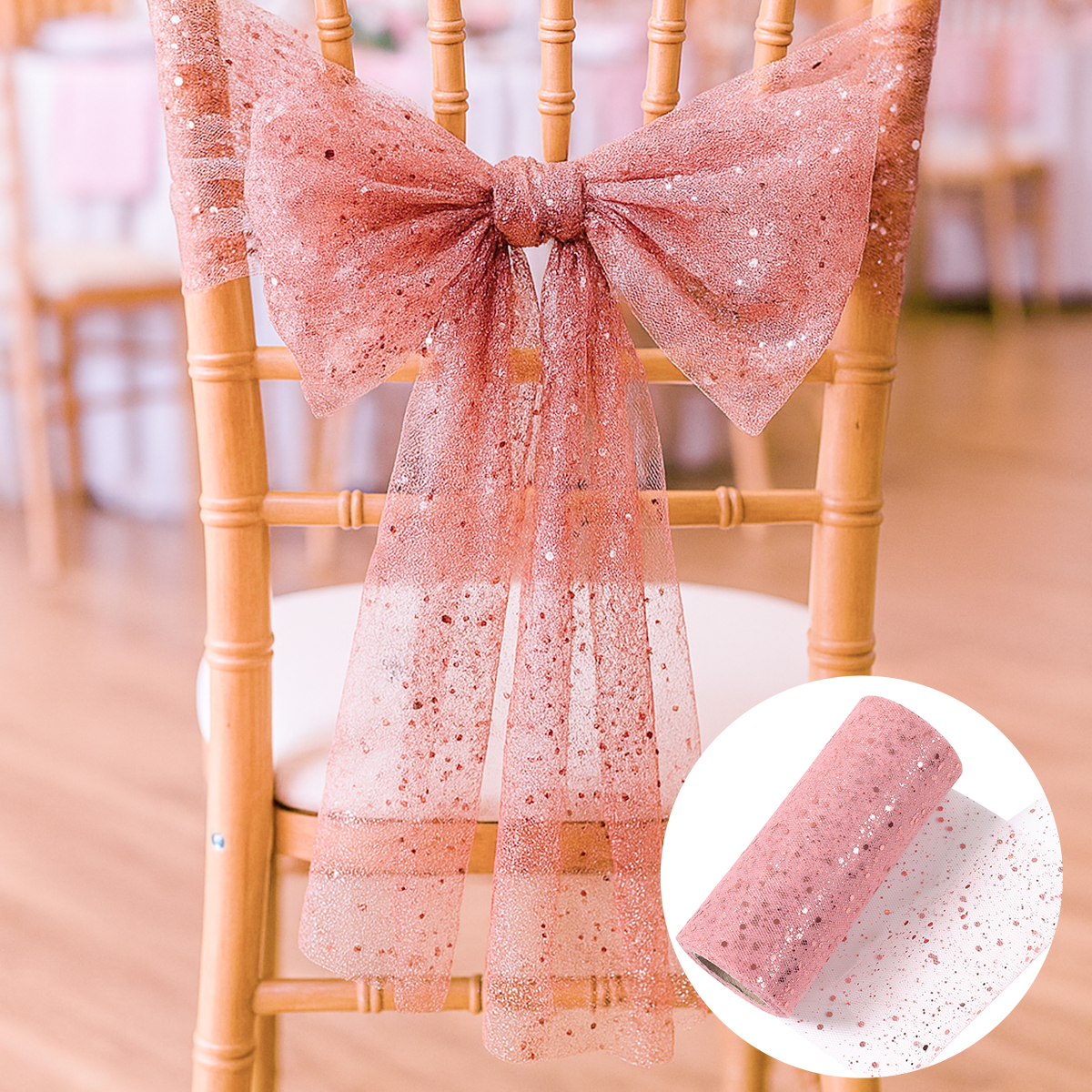 Glitter Tulle Rolls Birthday P - Organza Ribbon Spool recensie en prijs