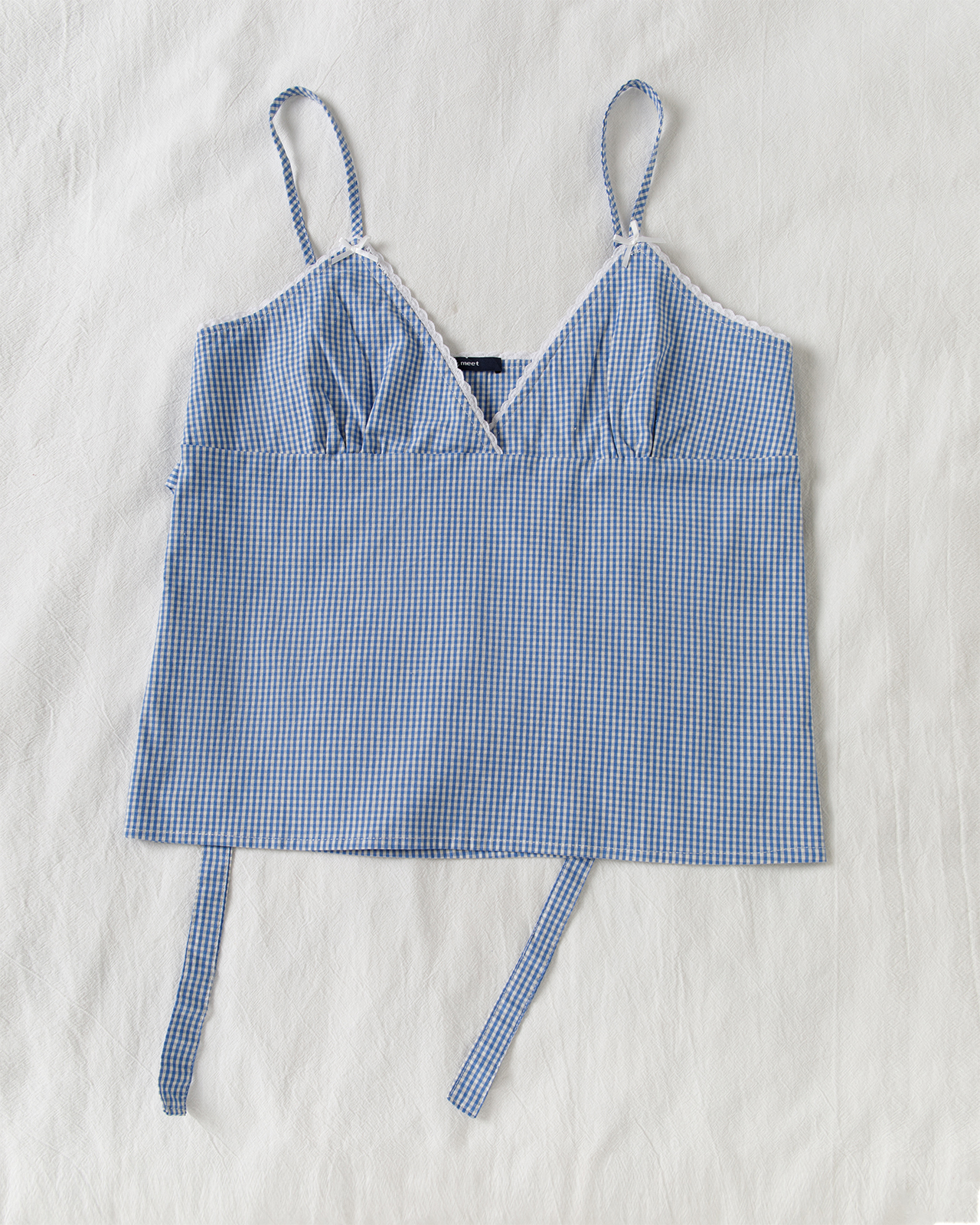 Blue Plaid Shorts 2 Piece Set  - Elastic Lace Trim recensie en prijs