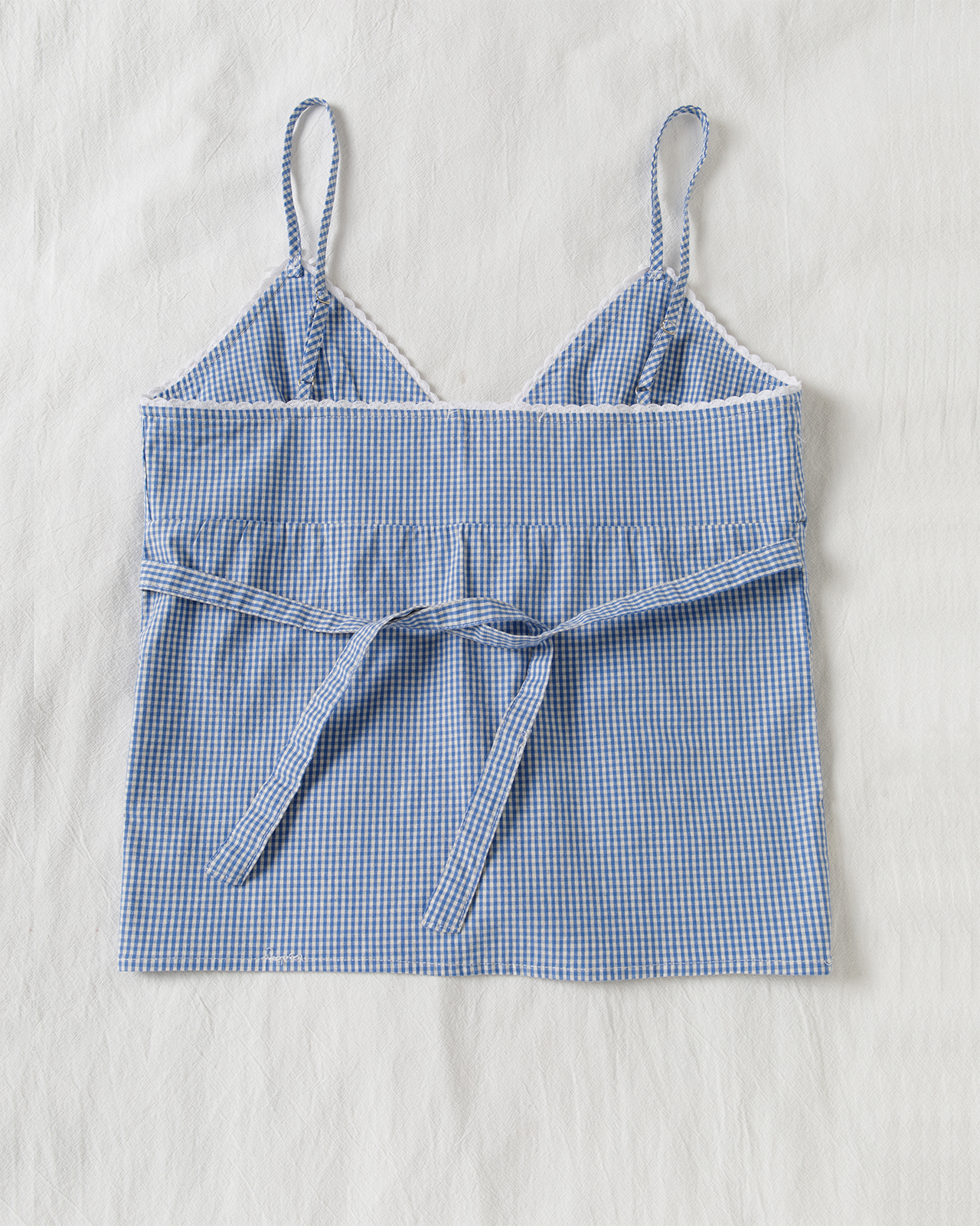 Blue Plaid Shorts 2 Piece Set  - Elastic Lace Trim recensie en prijs