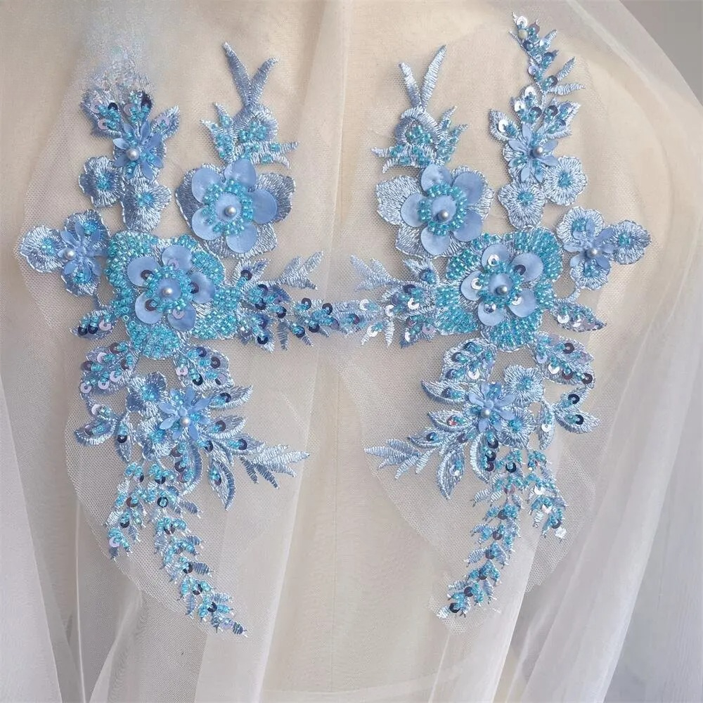 2PCS/1Pair New 12 Colors Sequi - Applique Patch Flower recensie en prijs