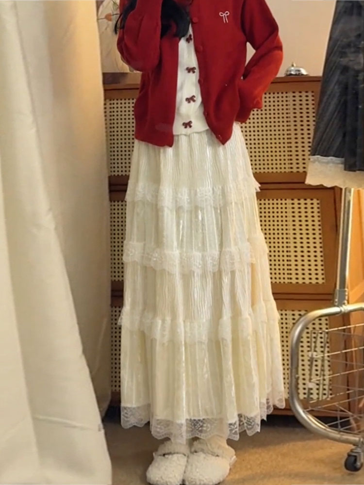 High Waist Half Skirt Elastic  - Elastic Lace Trim recensie en prijs