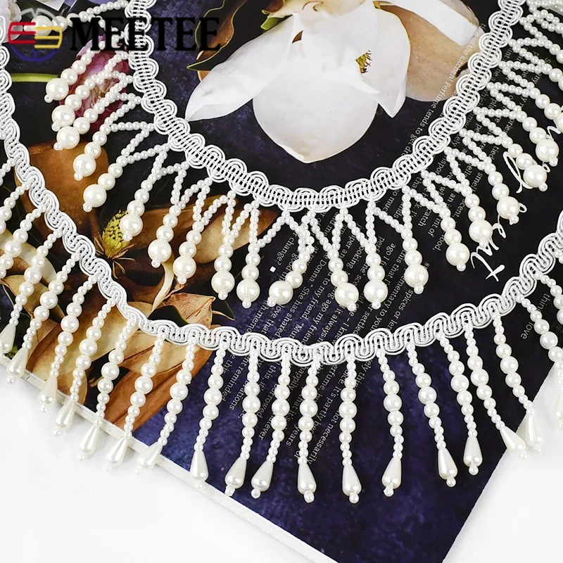 1/2Yards Pearl Beaded Tassel F - Fringe Ribbon Sewing recensie en prijs