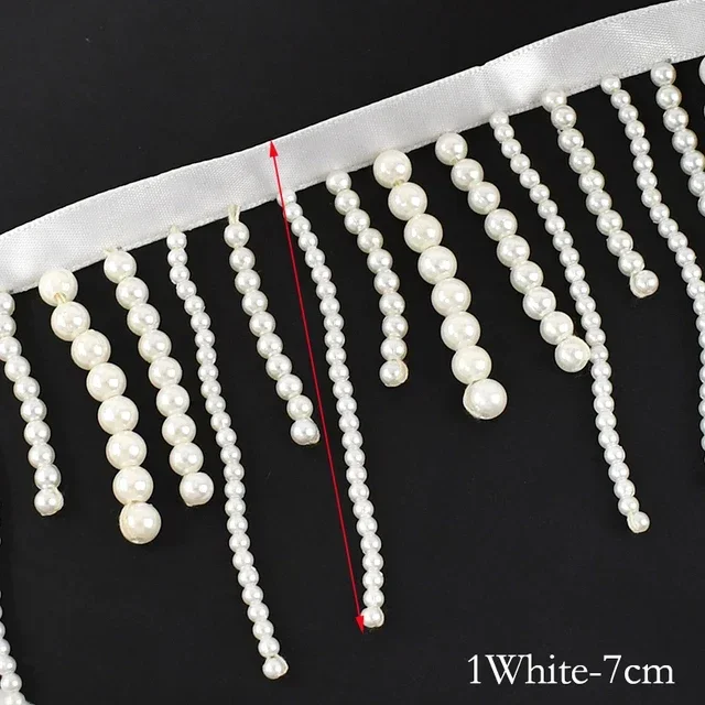 1/2Yards Pearl Beaded Tassel F - Fringe Ribbon Sewing recensie en prijs