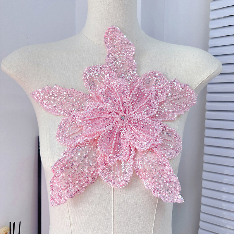 Sequin Beaded Flower Collar Ap - Applique Patch Flower recensie en prijs