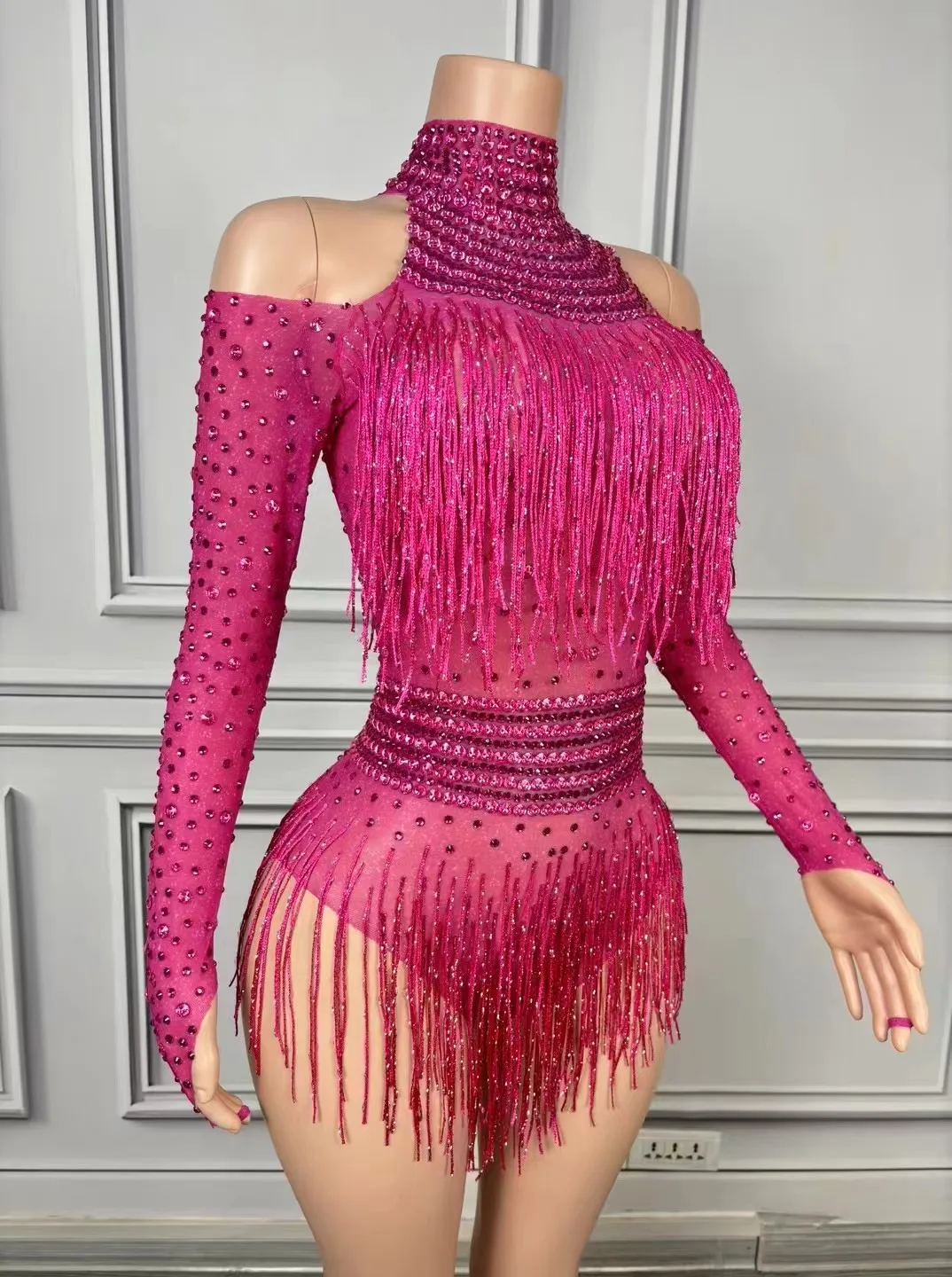Singer Dancer Costume Sparkly  - Rhinestone Banding Trim recensie en prijs