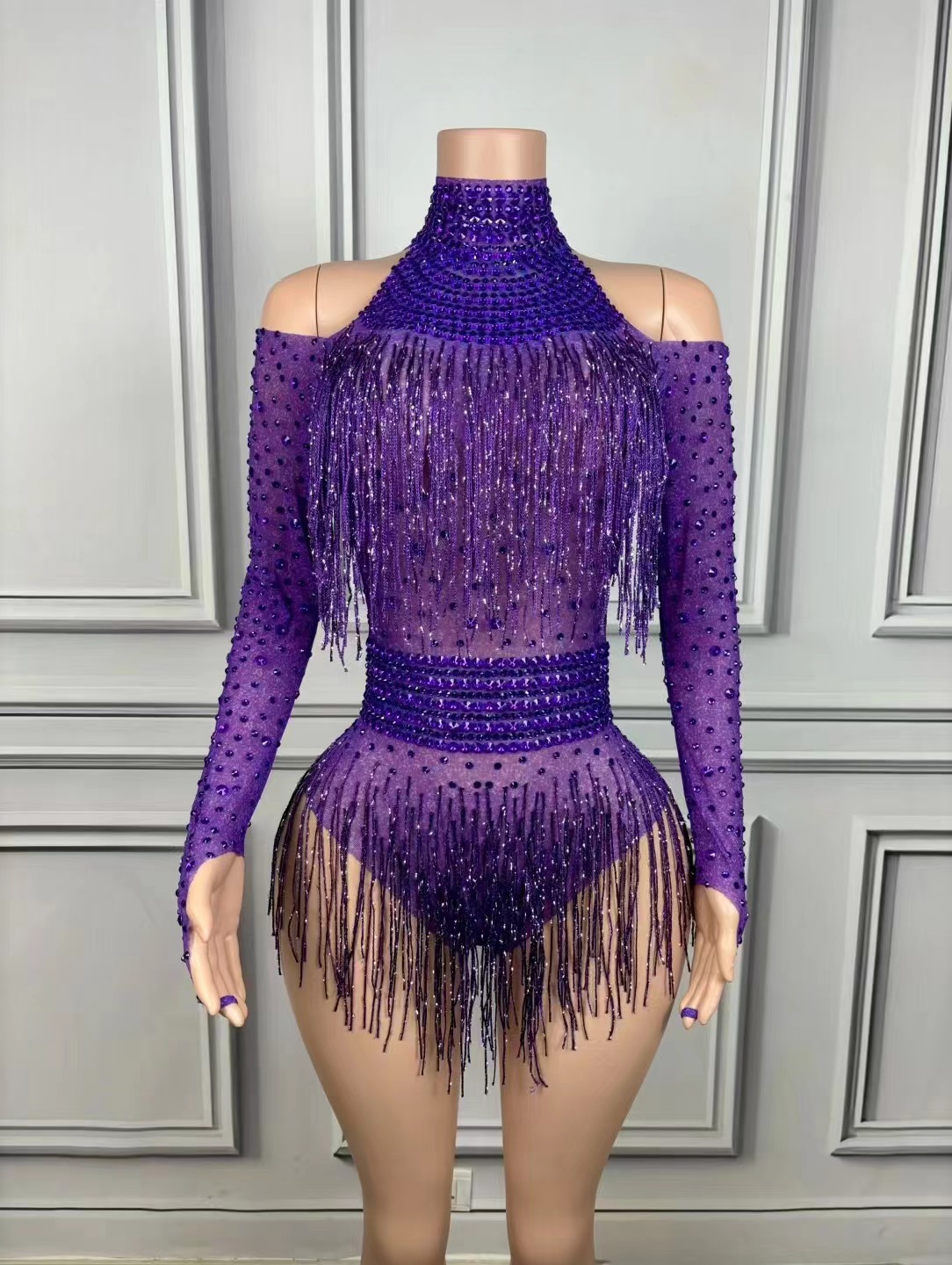 Singer Dancer Costume Sparkly  - Rhinestone Banding Trim recensie en prijs