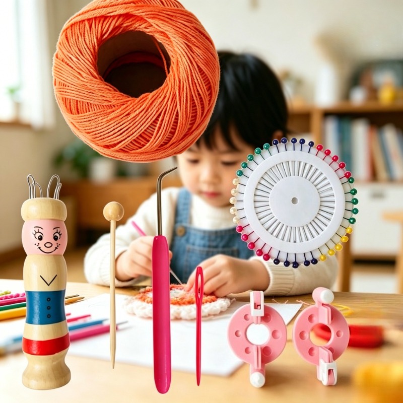 Wooden Doll French Knitter Kid - Pom Pom Maker Tool recensie en prijs