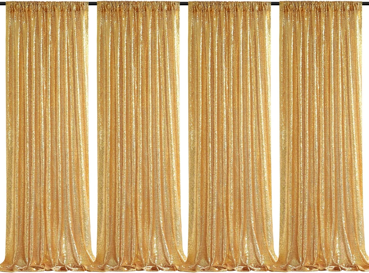 2×8FT-4PCS Gold Sequin Backdro - Sequin Fabric Panel recensie en prijs