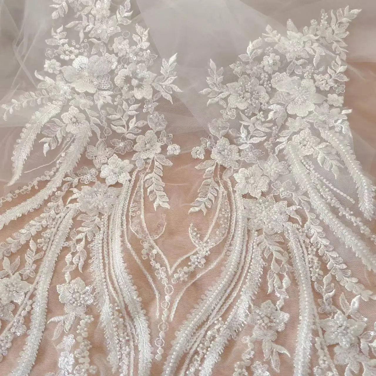 New Beaded Sequins Lace Mirror - Applique Patch Flower recensie en prijs