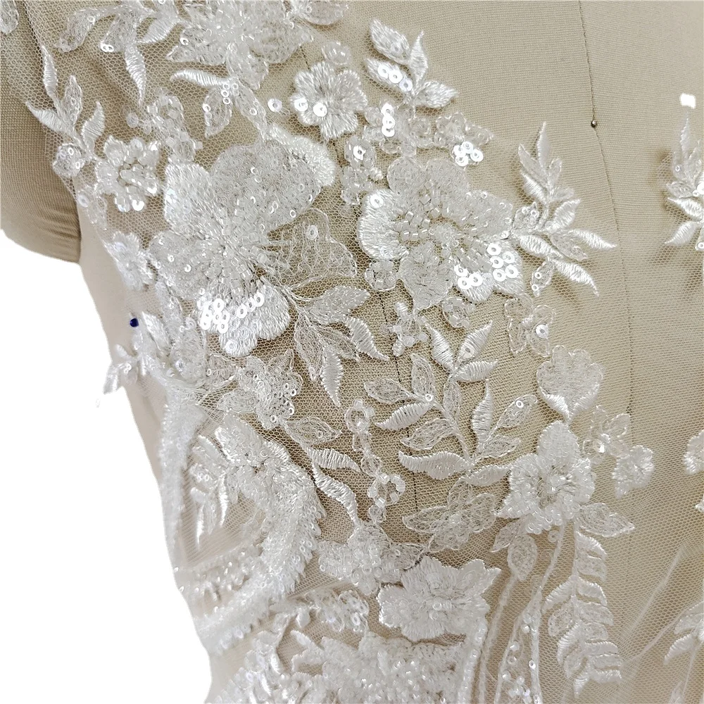 New Beaded Sequins Lace Mirror - Applique Patch Flower recensie en prijs