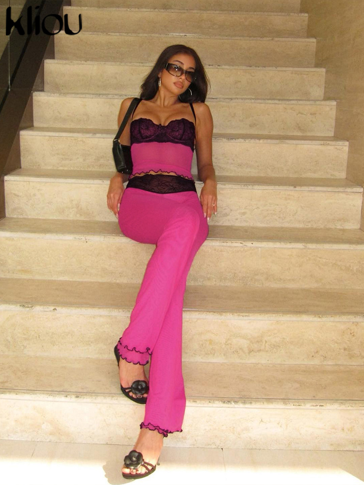 kliou Thin Sheer Women 2 Piece - Elastic Lace Trim recensie en prijs