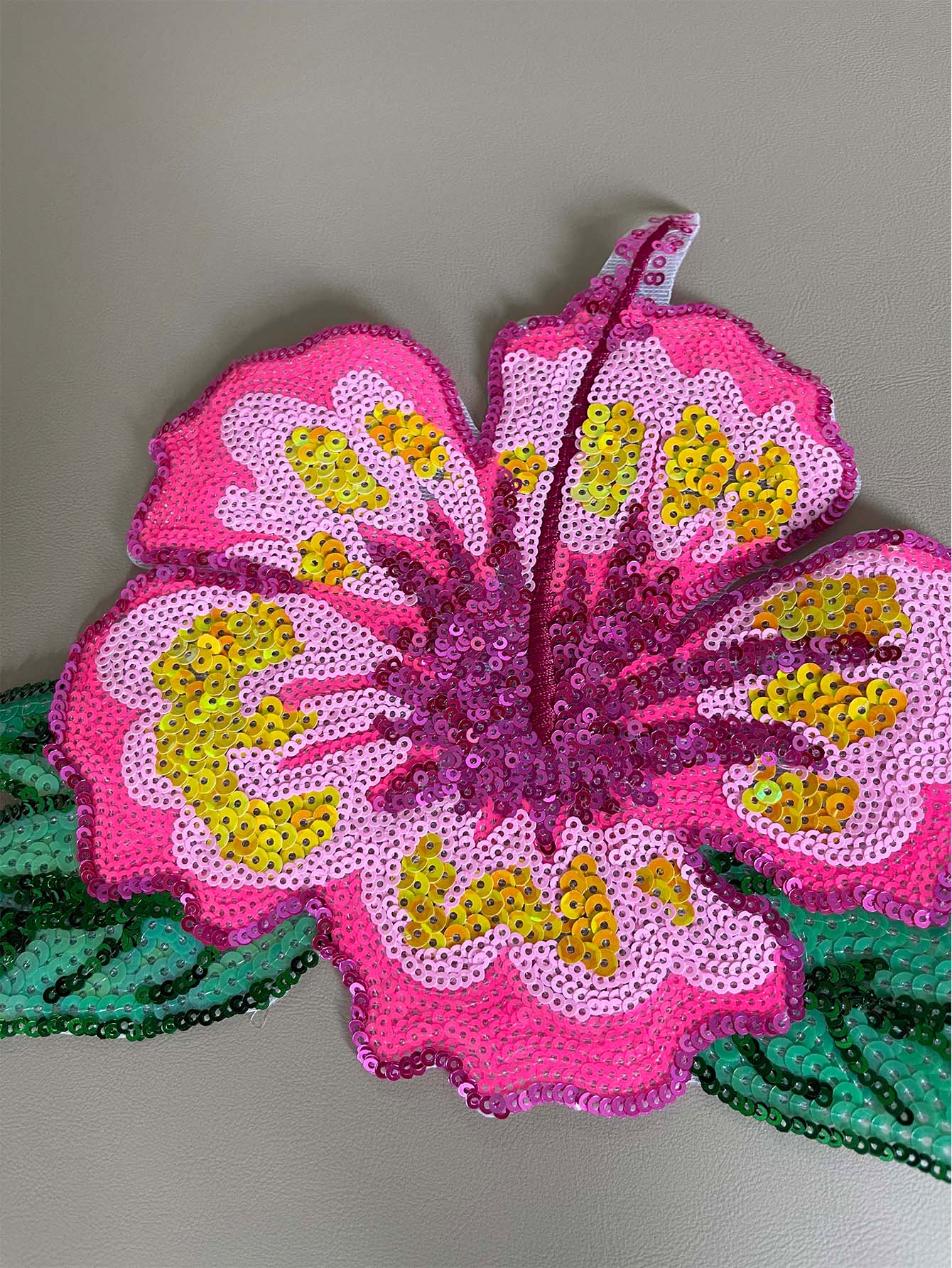 1 Piece 26CM Shining Pink Sequ - Applique Patch Flower recensie en prijs