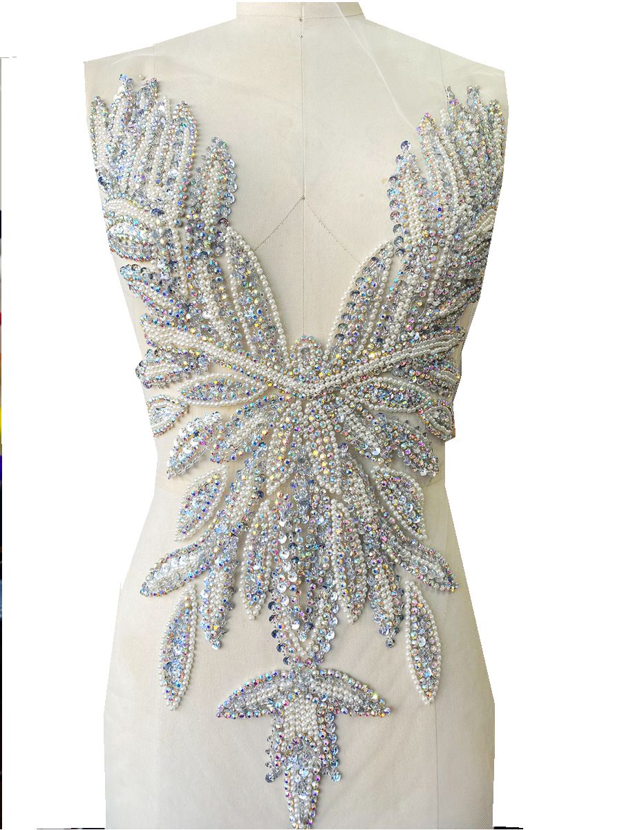 Luxury Beading Mesh Pearls Cry - Crystal Mesh Fabric recensie en prijs