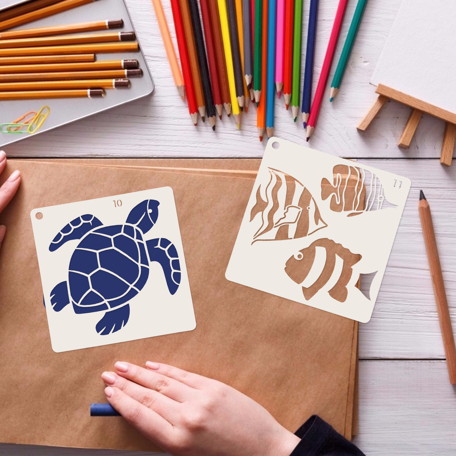 16pcs Ocean World Painting Tem - Craft Embellishment World recensie en prijs