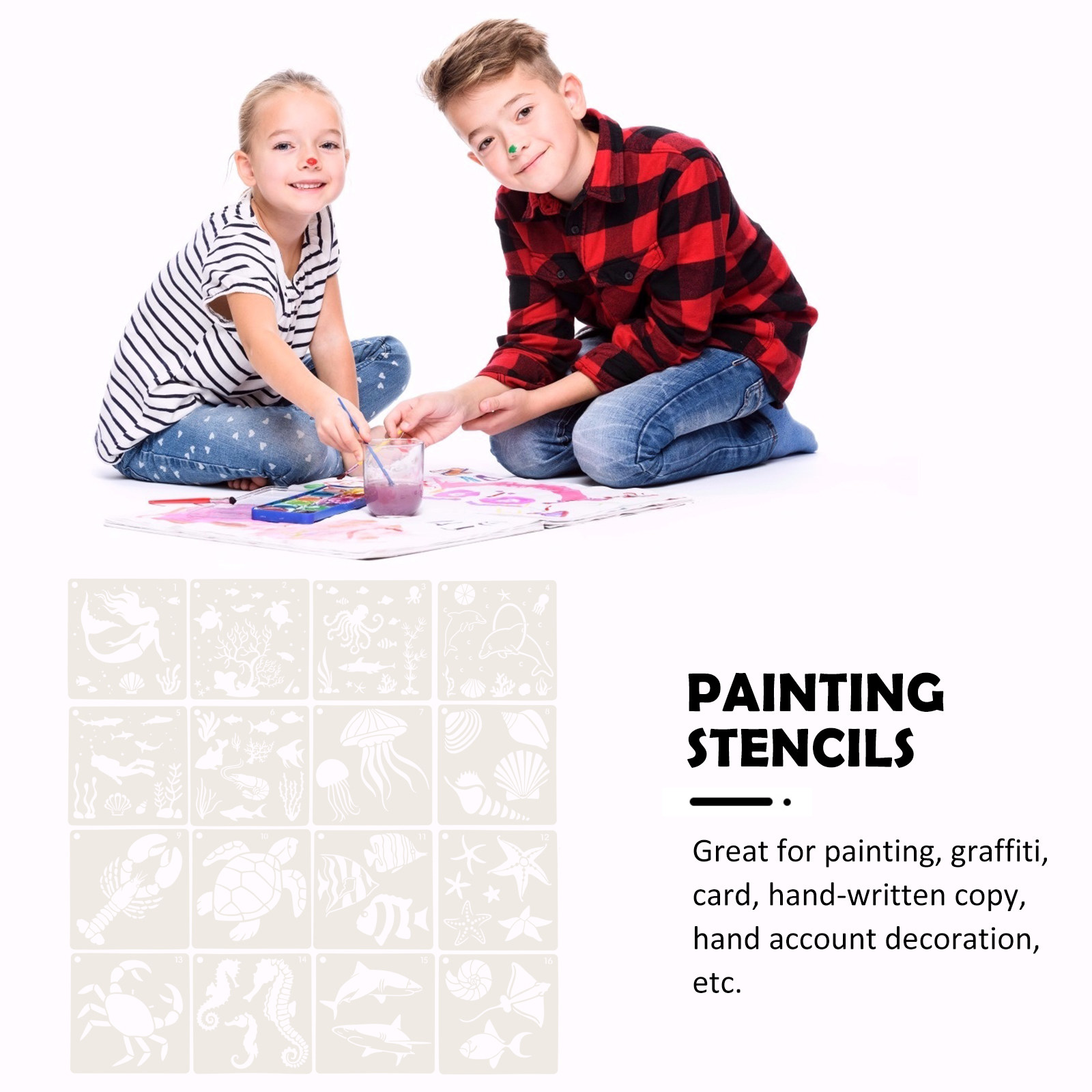 16pcs Ocean World Painting Tem - Craft Embellishment World recensie en prijs
