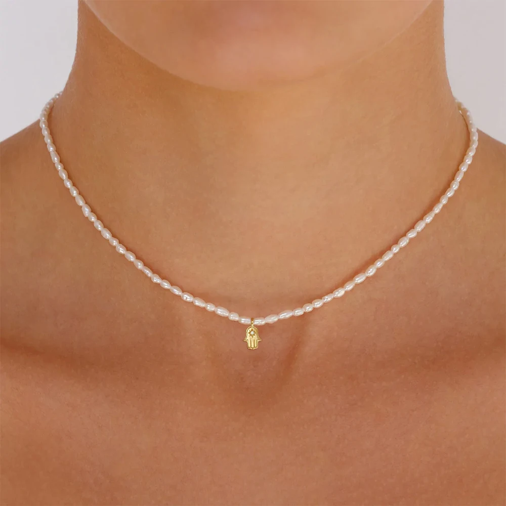 BOAKO Pearl Necklace Silver 92 - Pearl Trim Chain recensie en prijs
