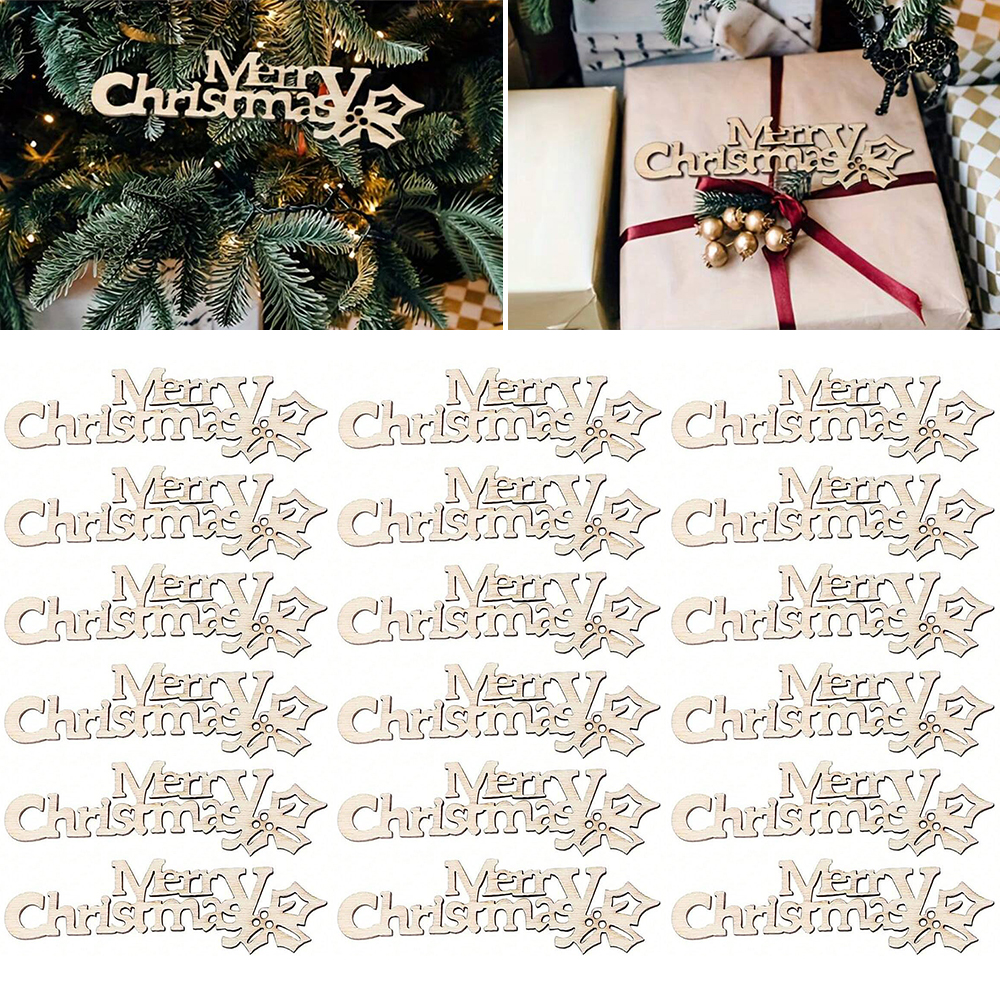 10/20/100Pcs Merry Christmas W - Christmas Craft Embellishment recensie en prijs