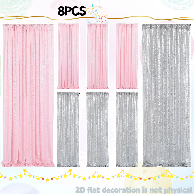 Pink&Silver Sequin Backdrop 2f - Sequin Fabric Panel recensie en prijs
