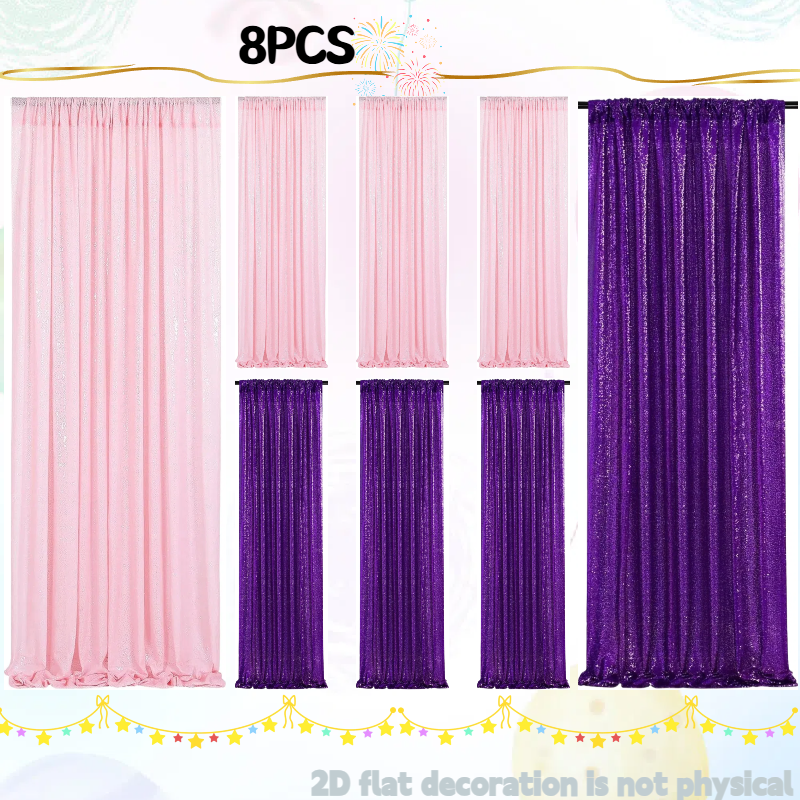 Pink&Silver Sequin Backdrop 2f - Sequin Fabric Panel recensie en prijs