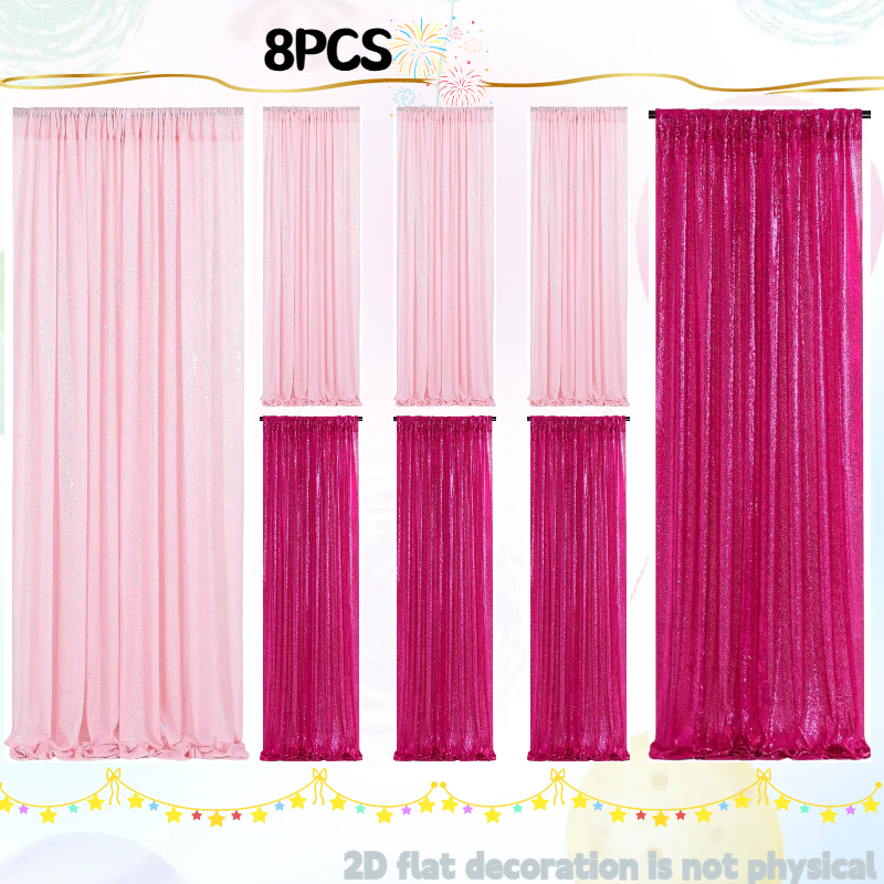 Pink&Silver Sequin Backdrop 2f - Sequin Fabric Panel recensie en prijs